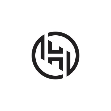H or HH initial letter logo design concept.