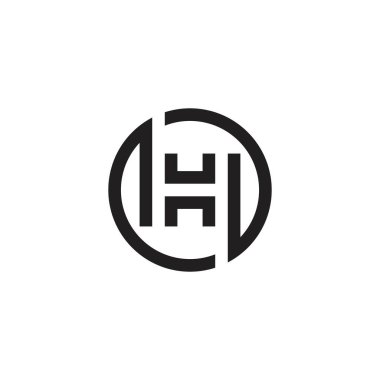 H or HH initial letter logo design concept.