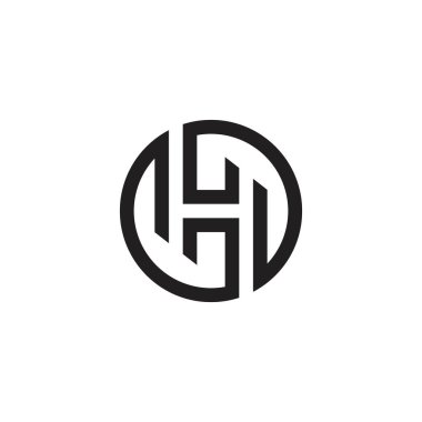 H or HH initial letter logo design concept.