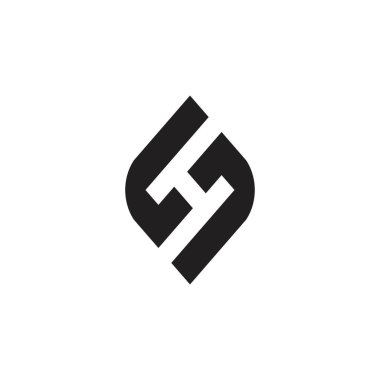 SH or HS Initial letter logo design monogram.