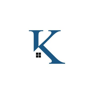 Letter K vector logo design real estate design.