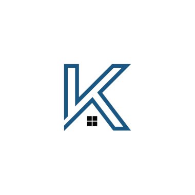 Letter K vector logo design real estate design.