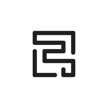 LF or FL initial letter logo design vector.