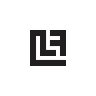 LF or FL initial letter logo design vector.