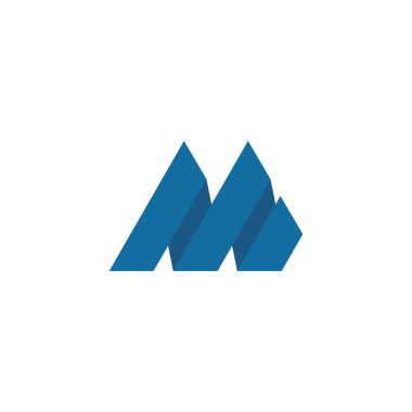 M or MM initial letter logo design vector.