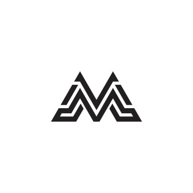 M or MM initial letter logo design vector.