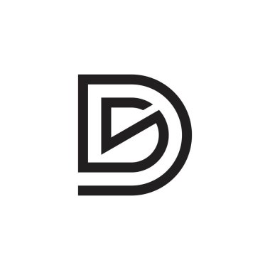 SD or DS initial letter logo design concept