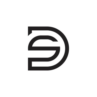 SD or DS initial letter logo design concept