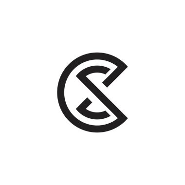 CS or SC letter logo design vector template.