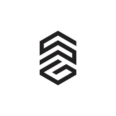 SG or GS initial letter logo design vector.