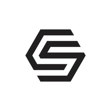 CS or SC initial letter logo design monogram.
