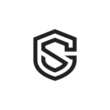CS or SC initial letter logo design monogram.