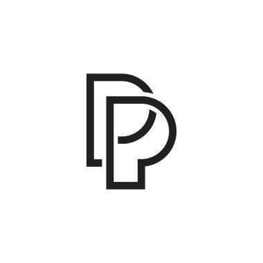 PP or P initial letter logo design vector.