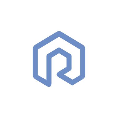 Initial letter R initial logo design concept.