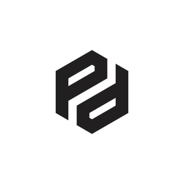 PD or DP letter logo design template vector