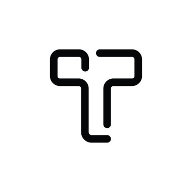 T or TT initial letter logo design vector.