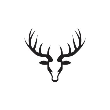 Geyik başı Logo Şablonu vektör resimleme tasarımı