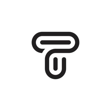 T or TT initial letter logo design vector.