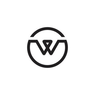 İlk Harf W Logo Tasarım Vektörü Şablonu.