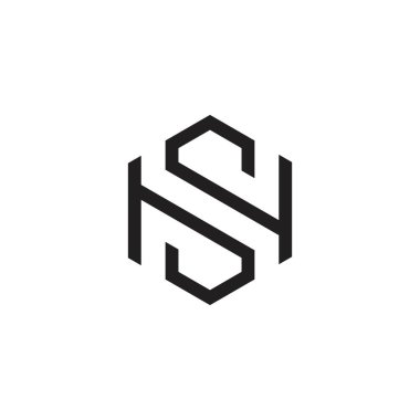 SH or HS Initial letter logo design monogram