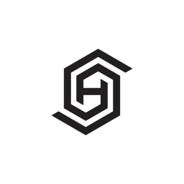 SH or HS Initial letter logo design monogram