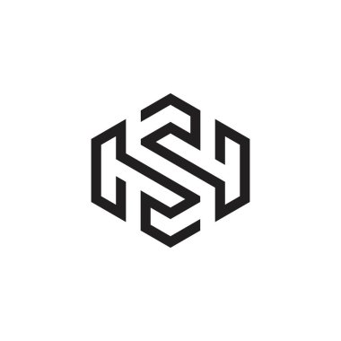 SH or HS Initial letter logo design monogram