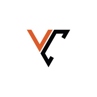 Initial letter VC or CV logo design concept.