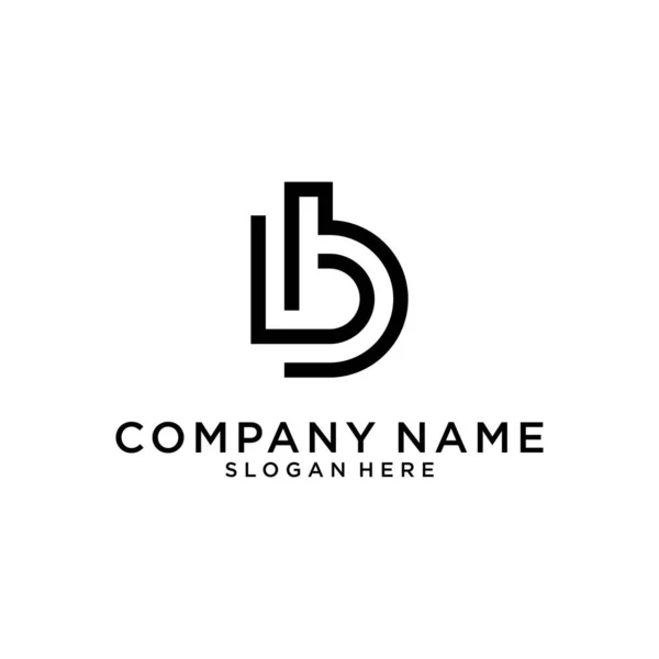 Letter Logo Design Concept Creative Minimalist Letter Logo Design Water — Vetor de Stock