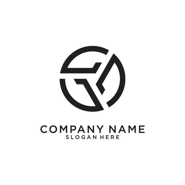 Letter Logo Design Concept White Background — Vetor de Stock