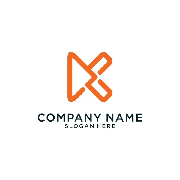 Initial Letter Logo Design Vector Concept White Background — Vetor de Stock