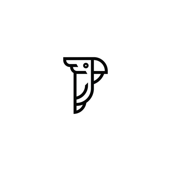 Parrot Logo Design Template Vector Design Parrot Illustration — Stockový vektor