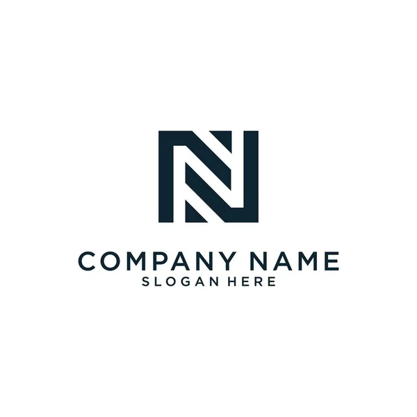Letter Monogram Logo Design Vector White Background — Wektor stockowy