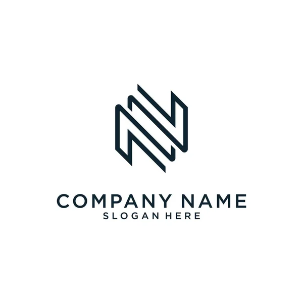Letter Monogram Logo Design Vector White Background — Vettoriale Stock