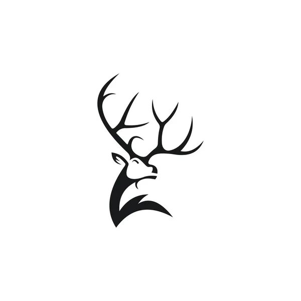 Deer Head Logo Template Vector Icon Illustration Design Deer Vector — Vettoriale Stock