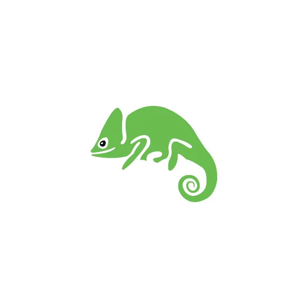 Chameleon Logo Design Vector Ікона Хамелеона Тенді Сучасний Зелений Хамелеон — стоковий вектор