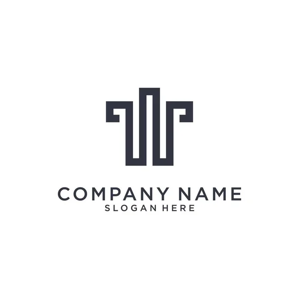 Letter Logo Design Template Vector White Background — Stock Vector