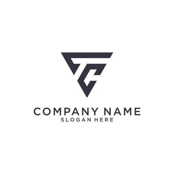 Initial Letter Logo Design Concept White Background — Vector de stock