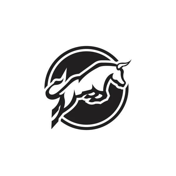 Jumping Horse Vector Logo Design Concept — Vettoriale Stock