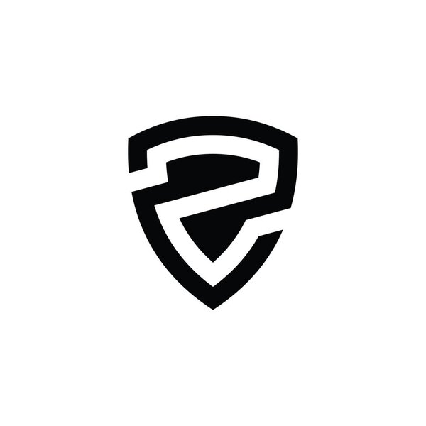 Letter Z security logo technology for your company, shield logo for security data.