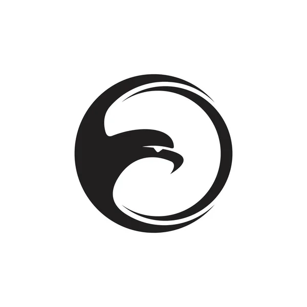 Falcon Logo Template Icon Vector Illustration Design — Archivo Imágenes Vectoriales