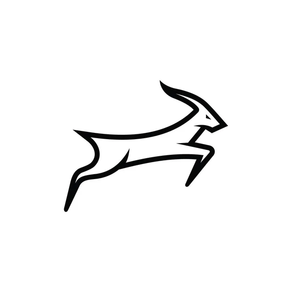 Goat Line Vector Icon Logo Design Concept — Stock Vector