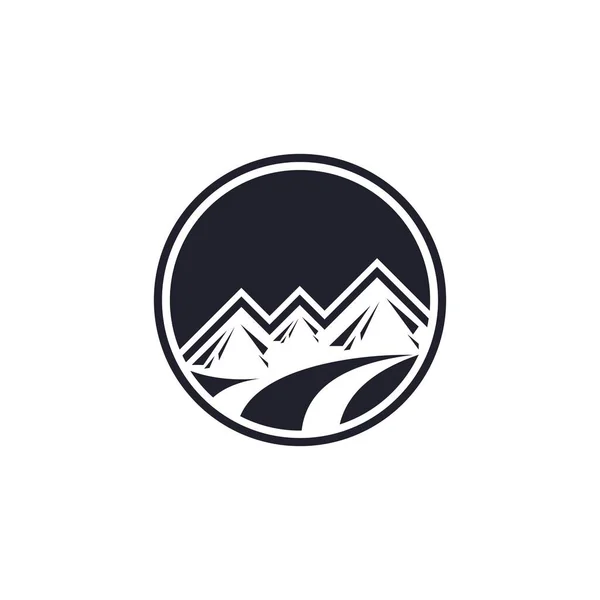 Горный Векторный Дизайн Логотипа Шаблона Логотип Горы Горная Символика — стоковый вектор