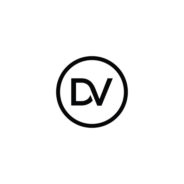 DvまたはVdの頭文字ロゴデザインベクトル — ストックベクタ