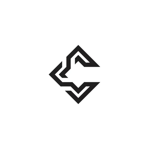 Initial Letter Vector Logo Design Concept — 图库矢量图片