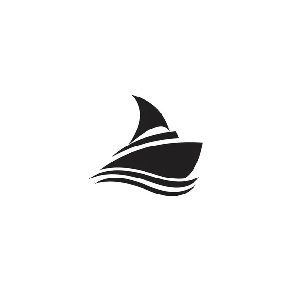 Boat Logo Icon Vector Illustration Concept — Vetor de Stock