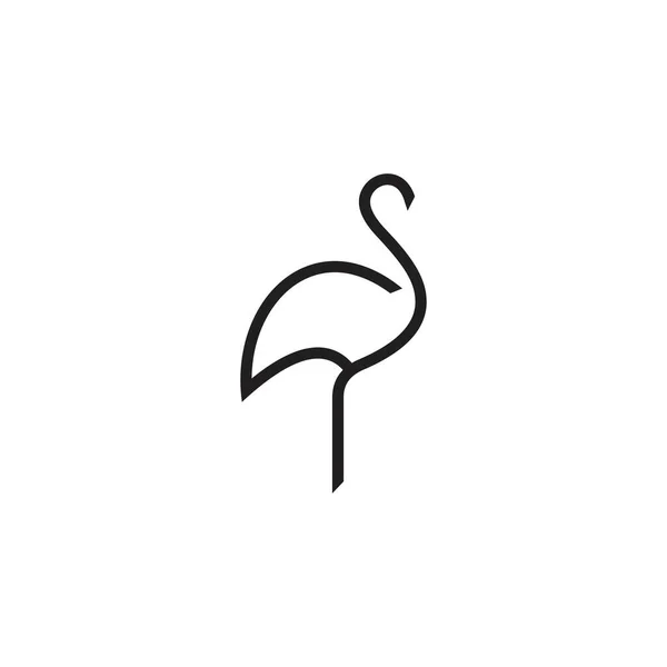 Heron Logo Design Vector Illustration Heron Icon — Stockový vektor