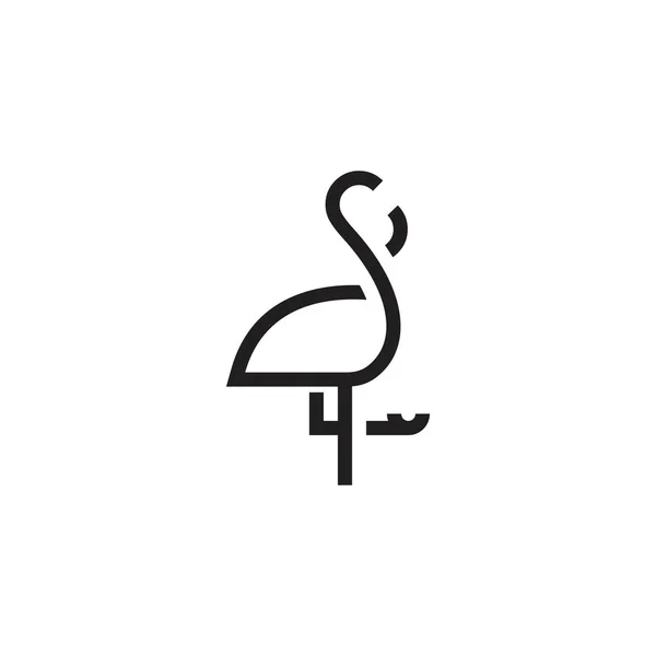 Heron Logo Design Vector Illustration Heron Icon — Image vectorielle