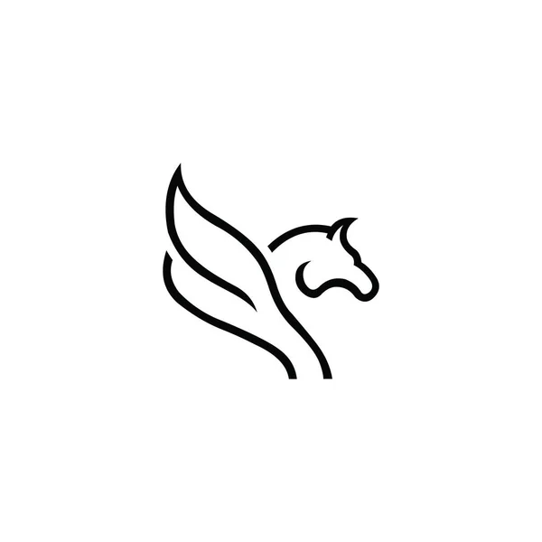 Pegasus Logo Icon Design Horse Logo Icon — Vettoriale Stock