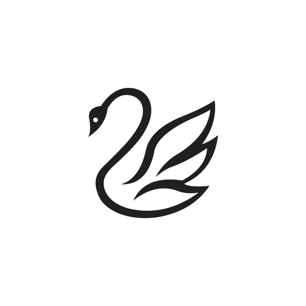 Swan Logo Design Vector Concept Swan Icon — Stock Vector