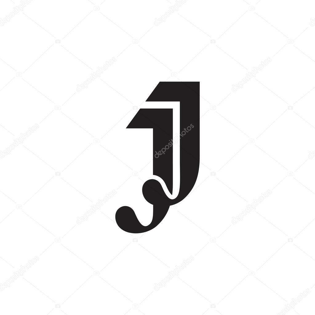 JJ or J initial letter logo design vector.